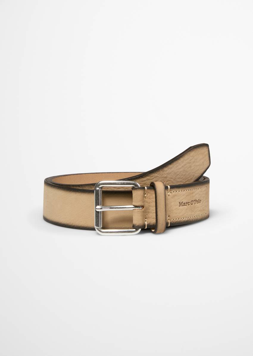 Belt made from soft nubuck leather