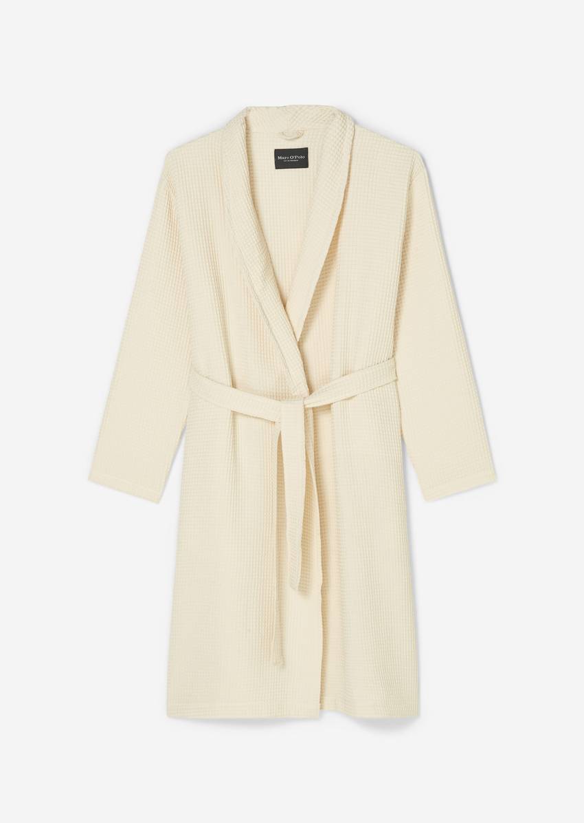 Men's bathrobe model Essential from waffle piqué