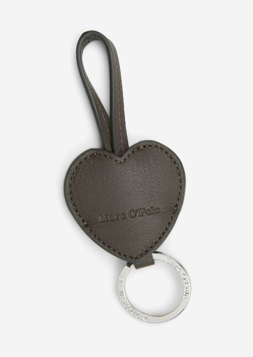 Key fob with leather heart