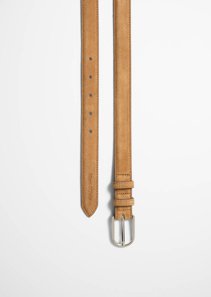 Belt made from soft suede cowhide