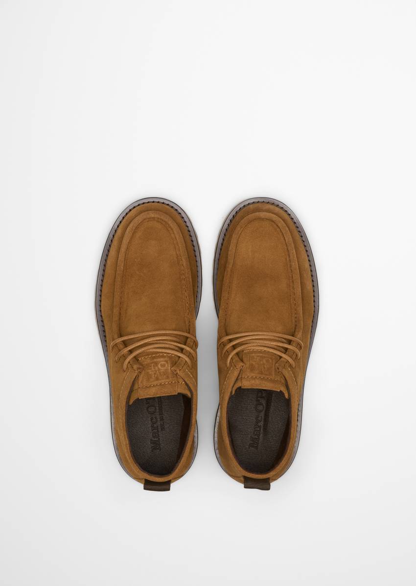 Lace-up boots model Jack made from suede cowhide