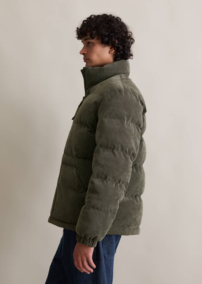 Quilted jacket regular made from soft corduroy