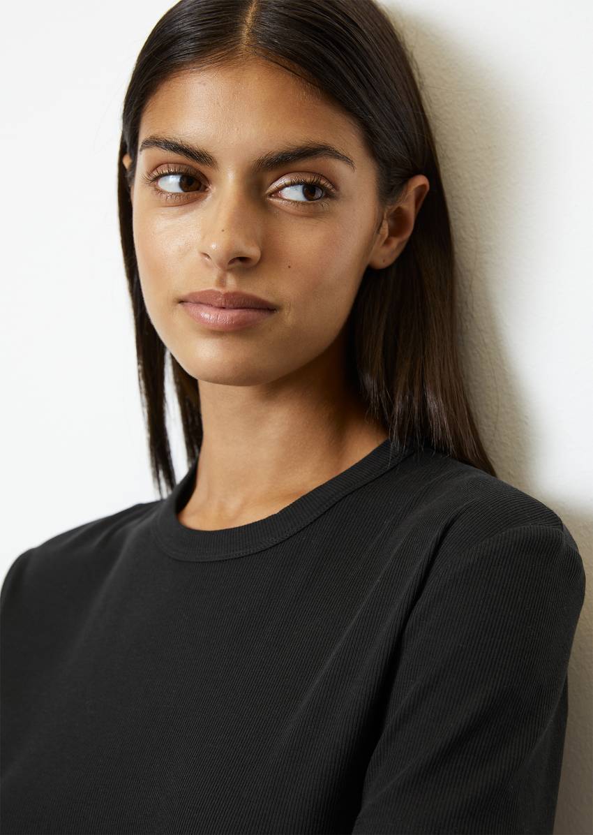 Lounge t-shirt slim made from organic cotton mix with TENCEL™ modal