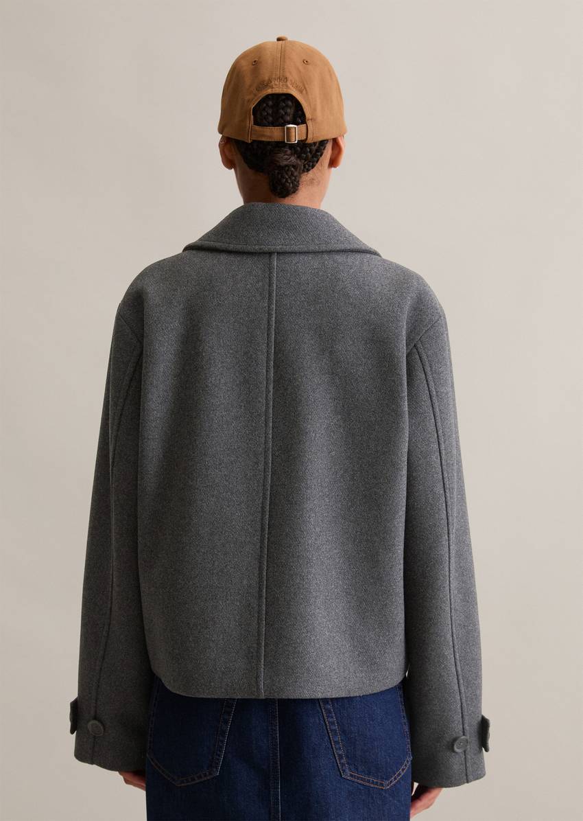 Caban jacket relaxed with recycled wool