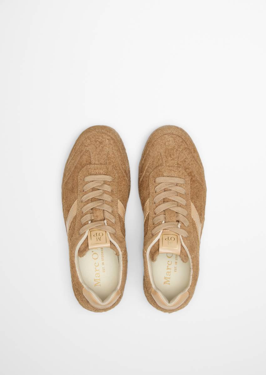 Sneaker made from soft suede