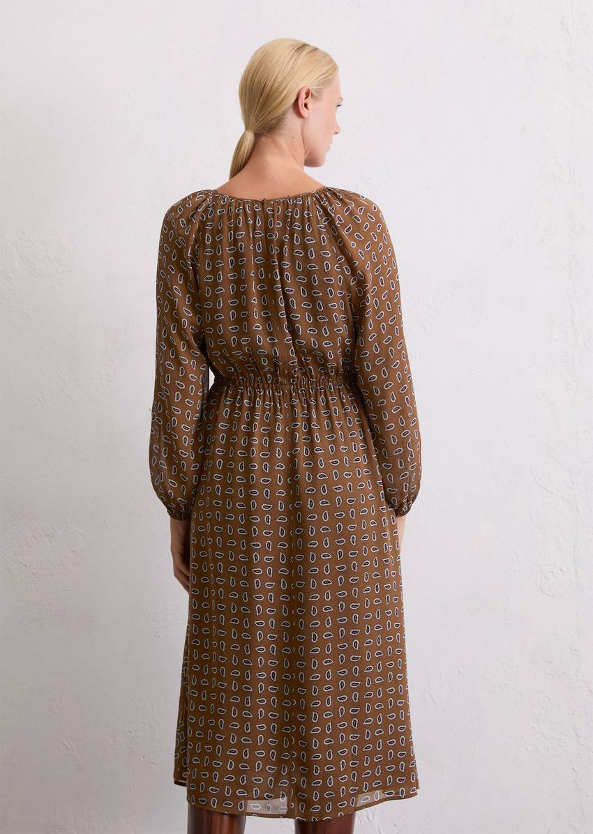 Dress relaxed made from viscose crepe