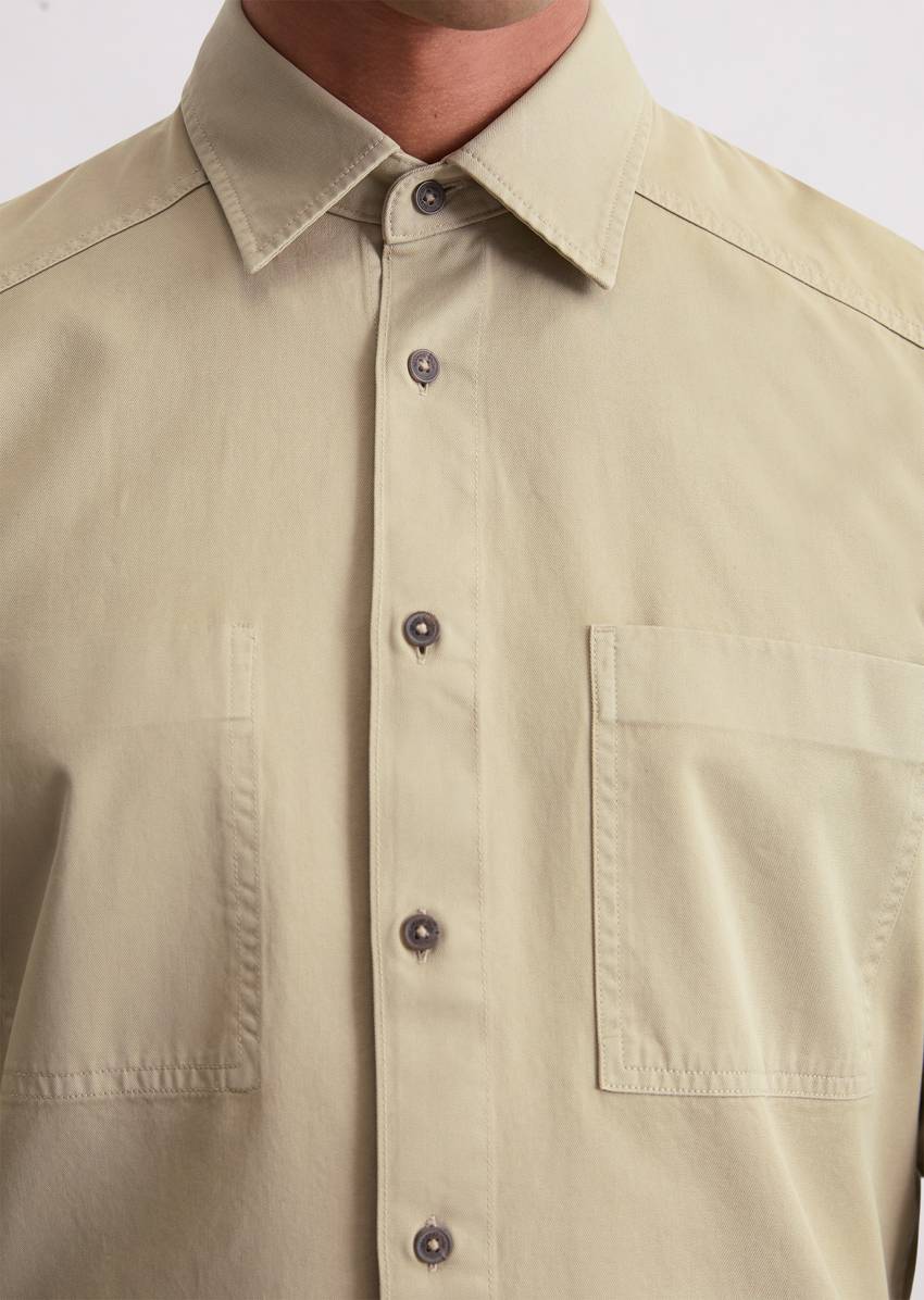 Regular shirt made from soft organic cotton twill