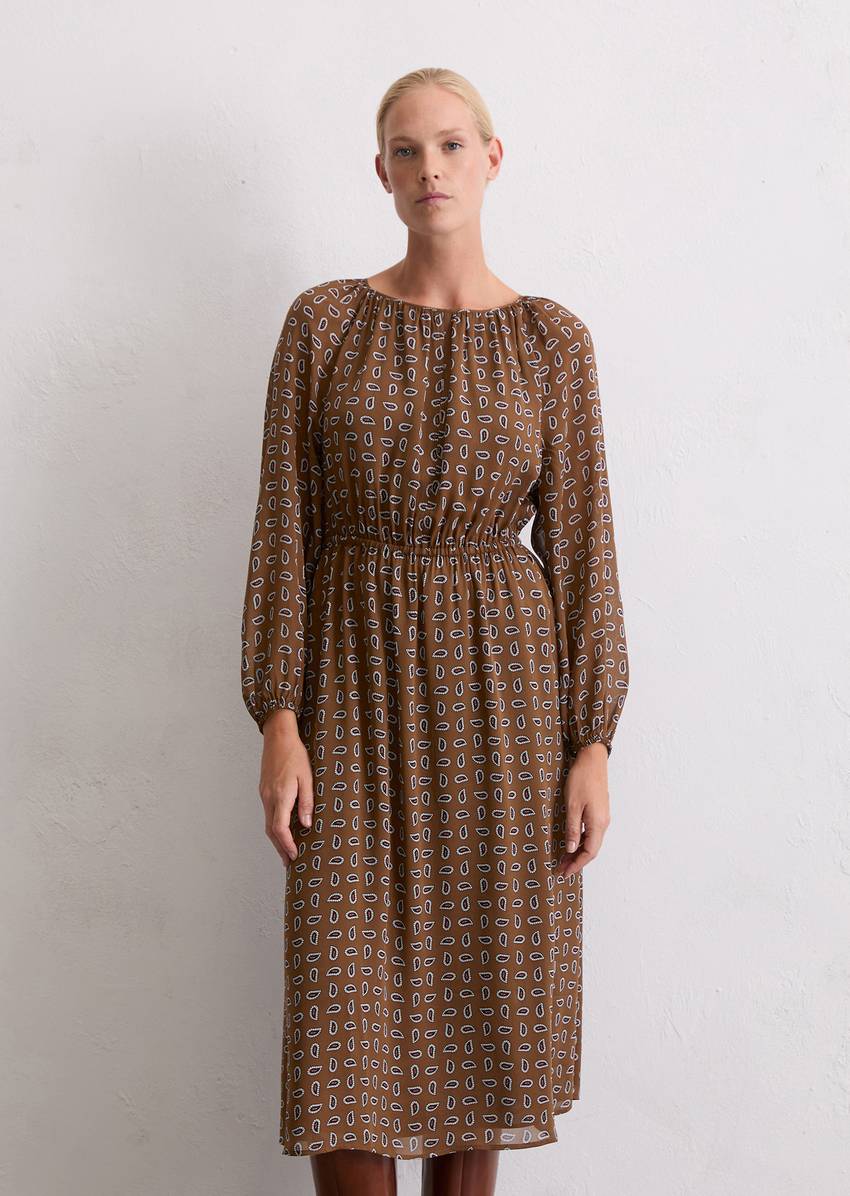 Dress relaxed made from viscose crepe