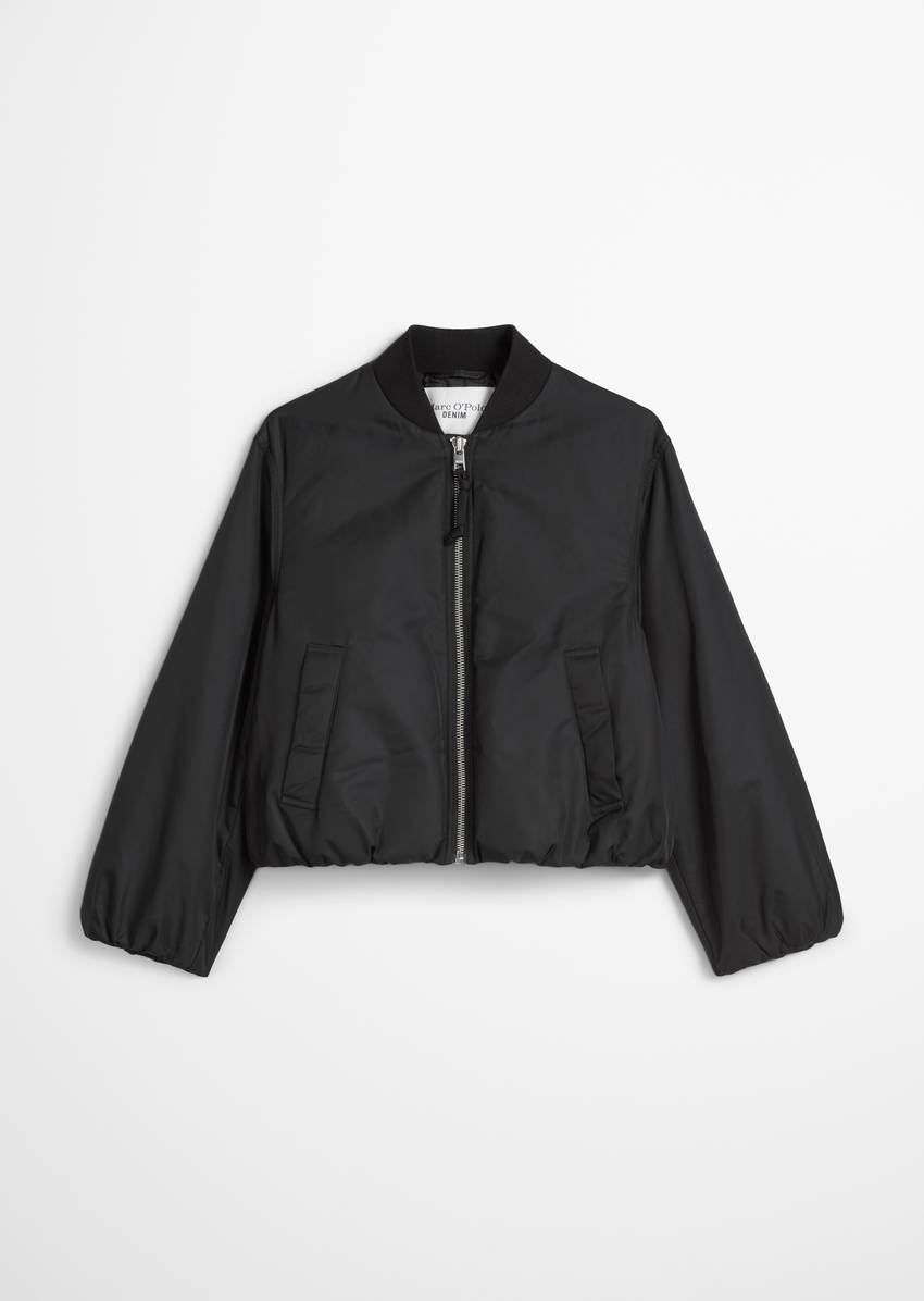 Aviator-style relaxed cropped blouson made from recycled polyester