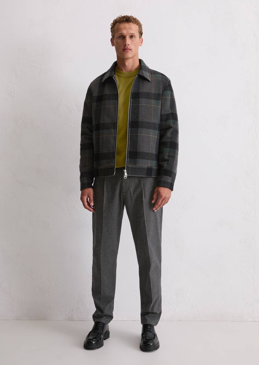 Wool blouson with light padding