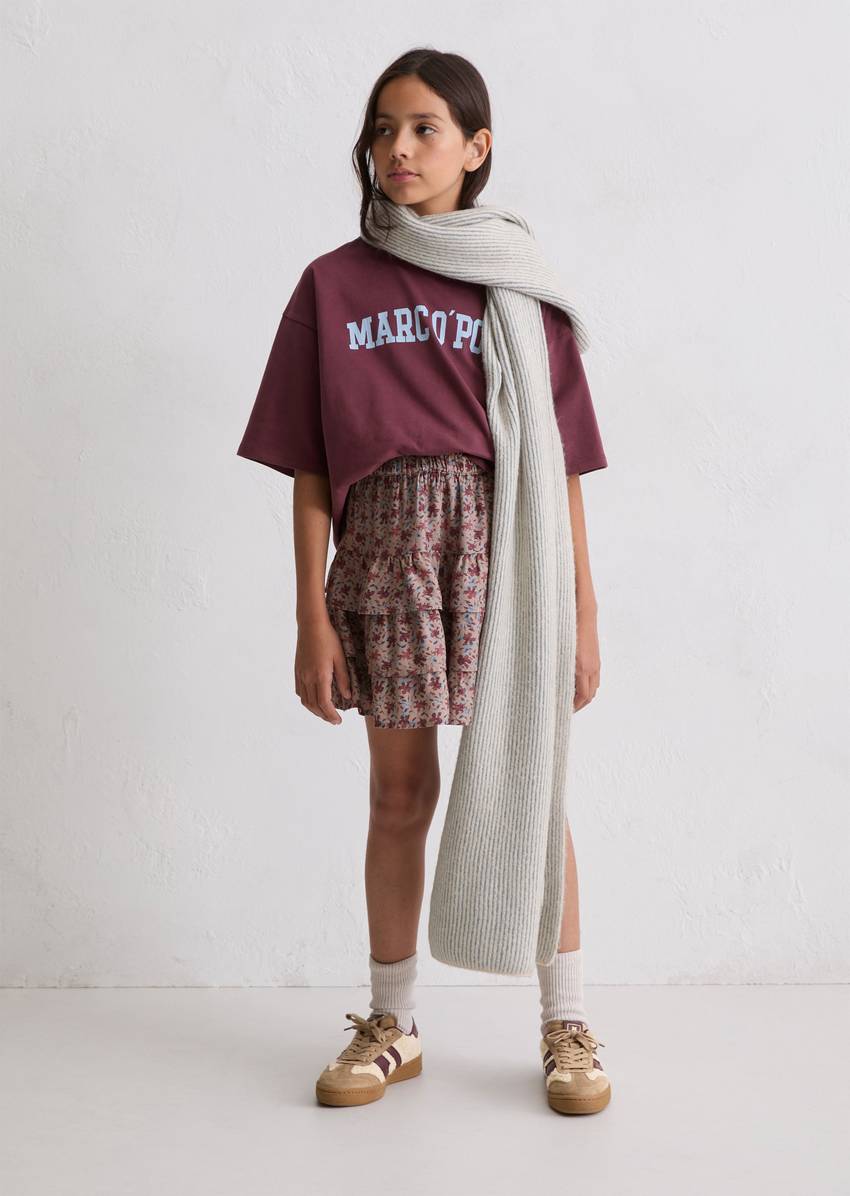 TEENS-GIRLS layered skirt with a delicate floral print