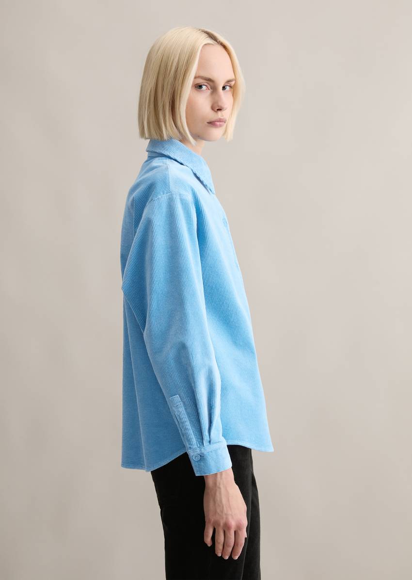 Relaxed blouse made from medium-weight corduroy stretch