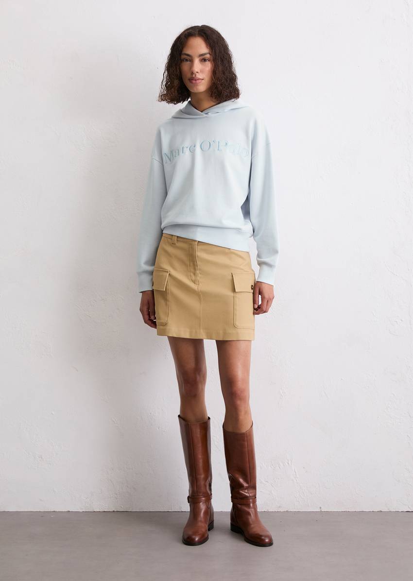 Logo hooded sweatshirt relaxed made from organic cotton