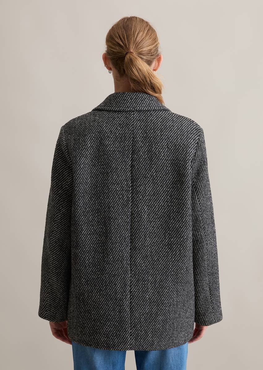 Relaxed tweed blazer made from a wool mix