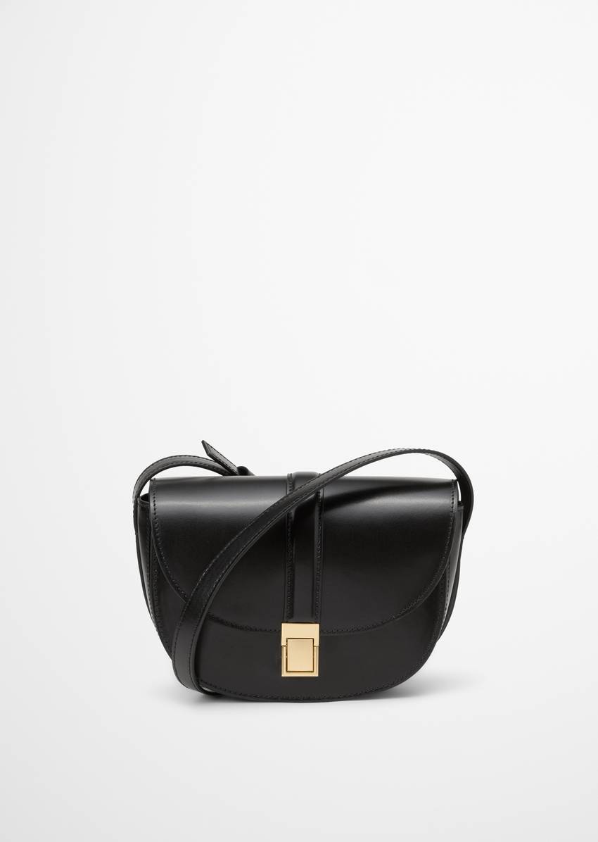 Shoulder bag small with elegant hinged clasp