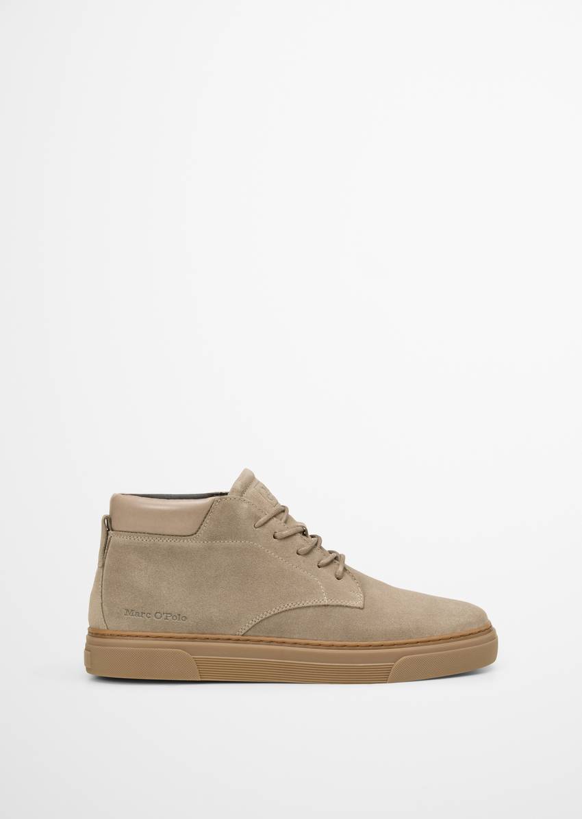 Desert boots made from soft suede cowhide