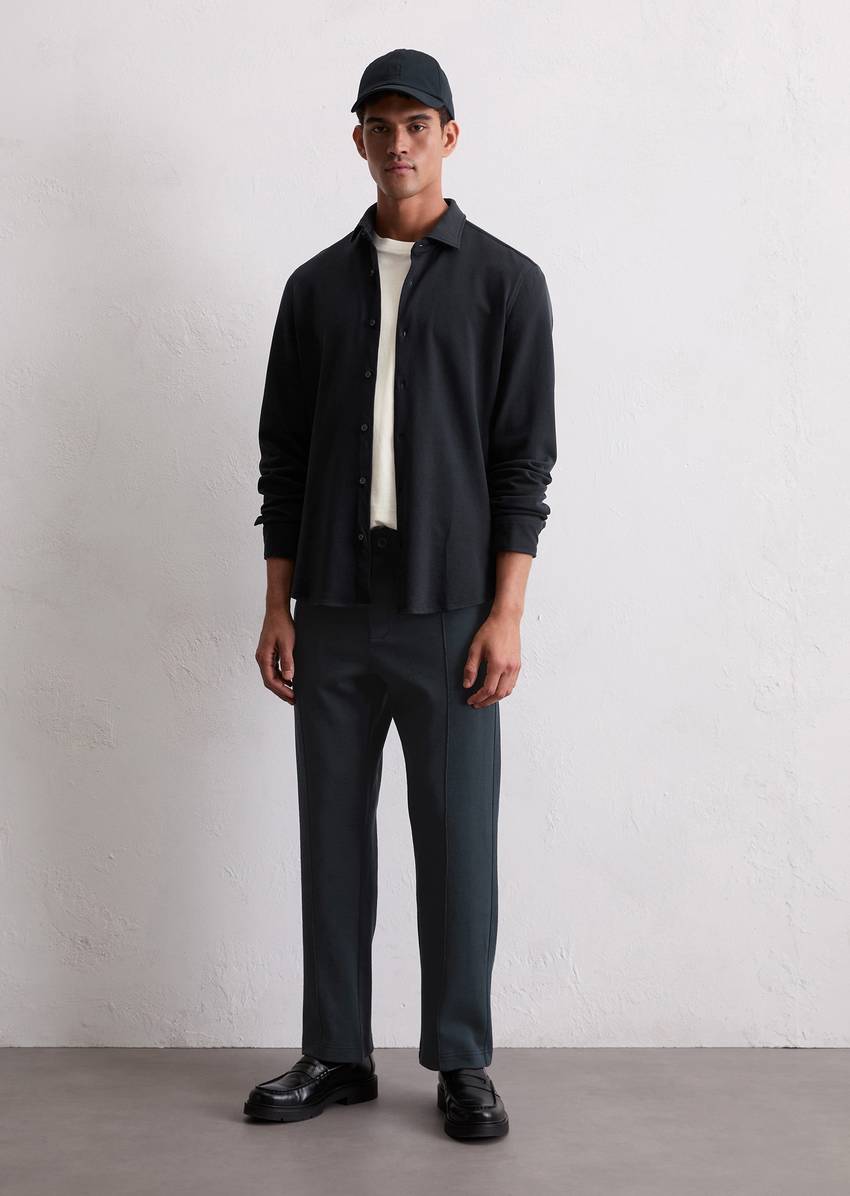 Shirt shaped made from organic cotton piqué