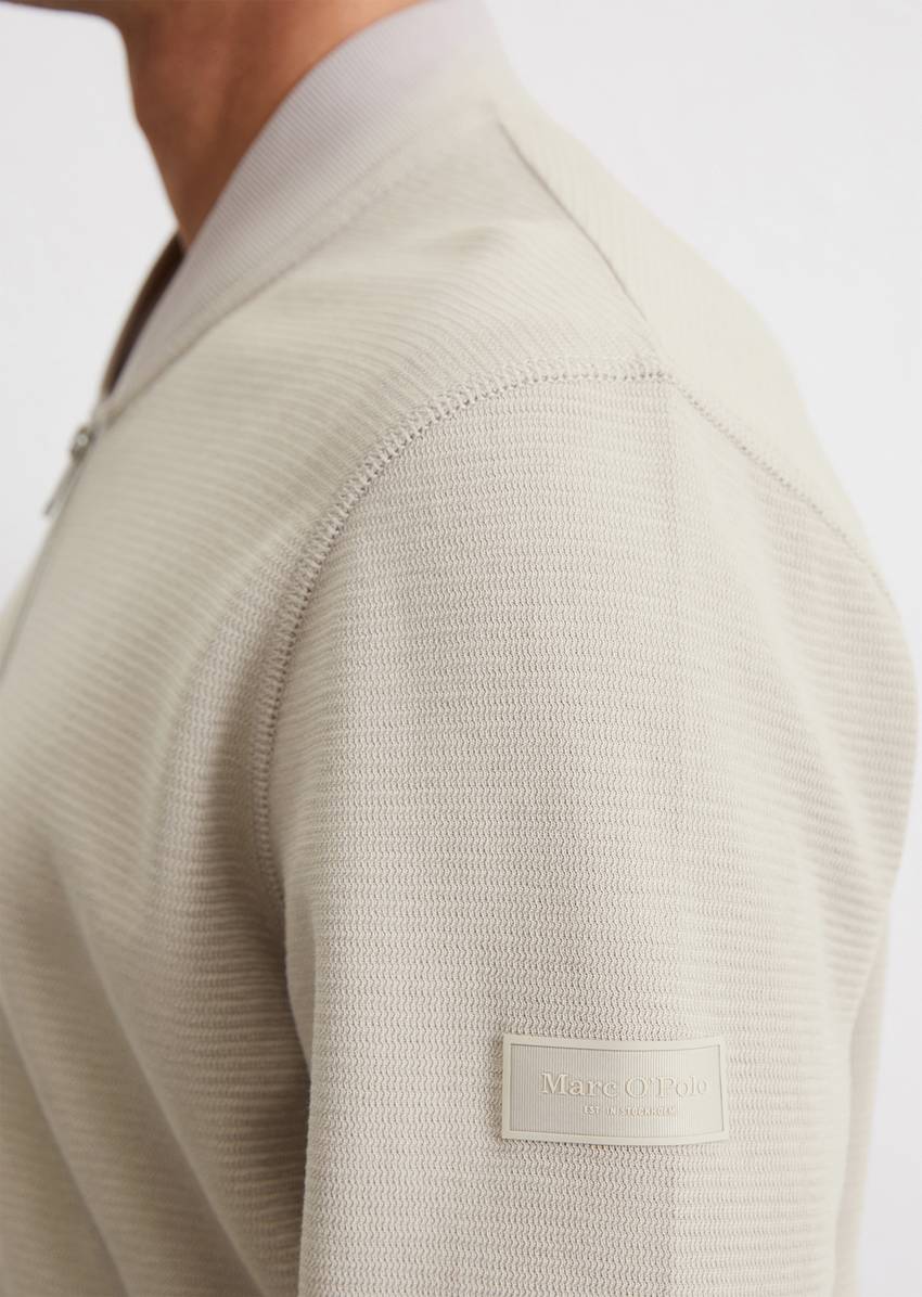 Jersey jacket regular made from organic cotton with structure