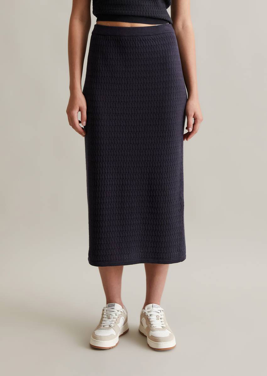 Regular knit skirt made from soft cotton yarn