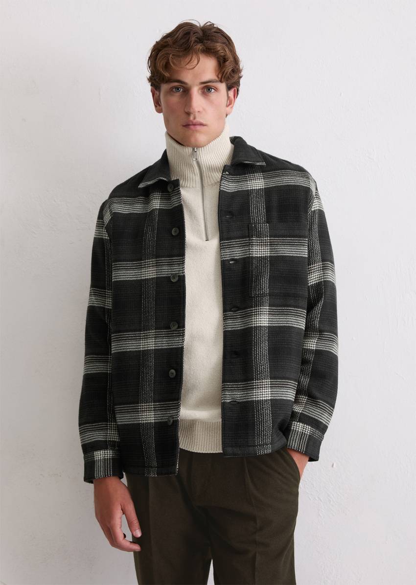 Overshirt made from heavy organic cotton flannel