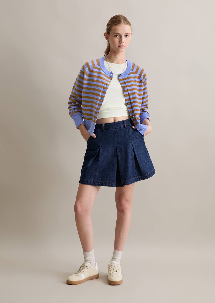 Cardigan regular made from soft cotton stretch