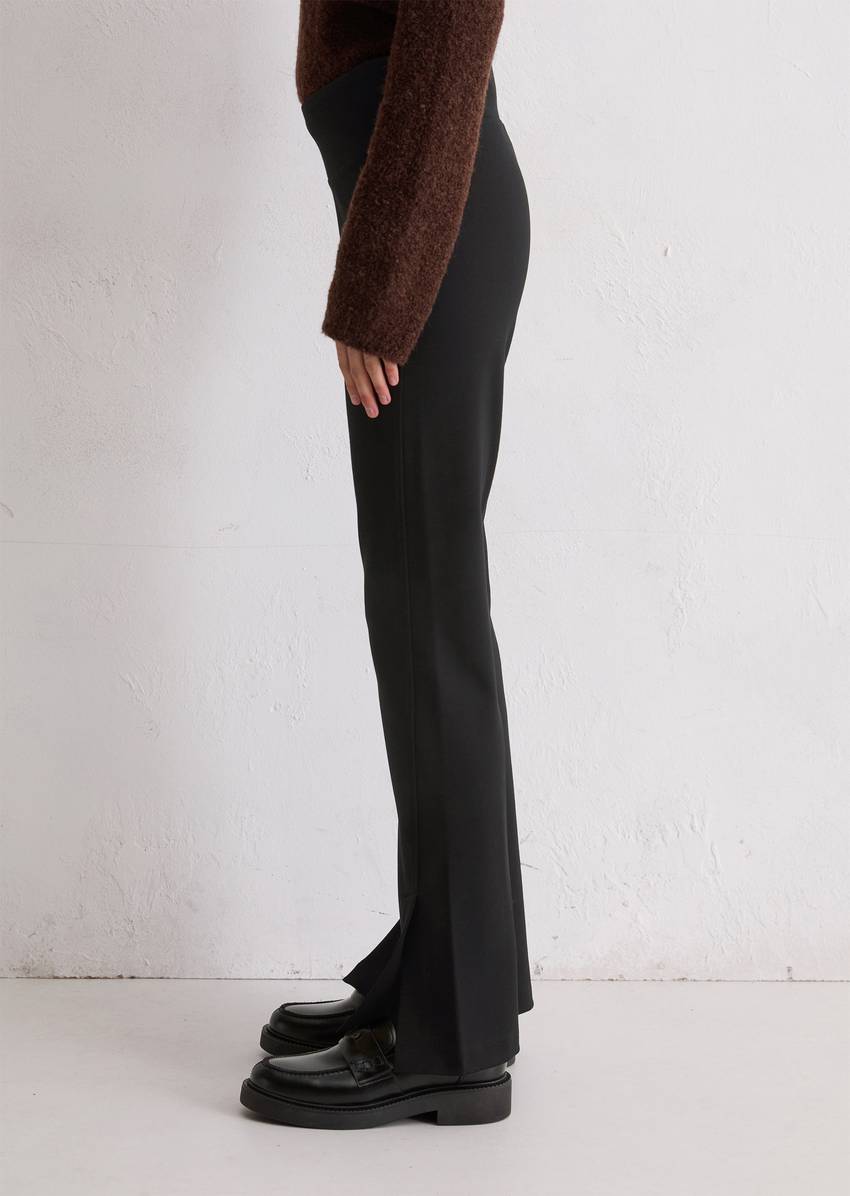 Relaxed jersey pants with wide waistband