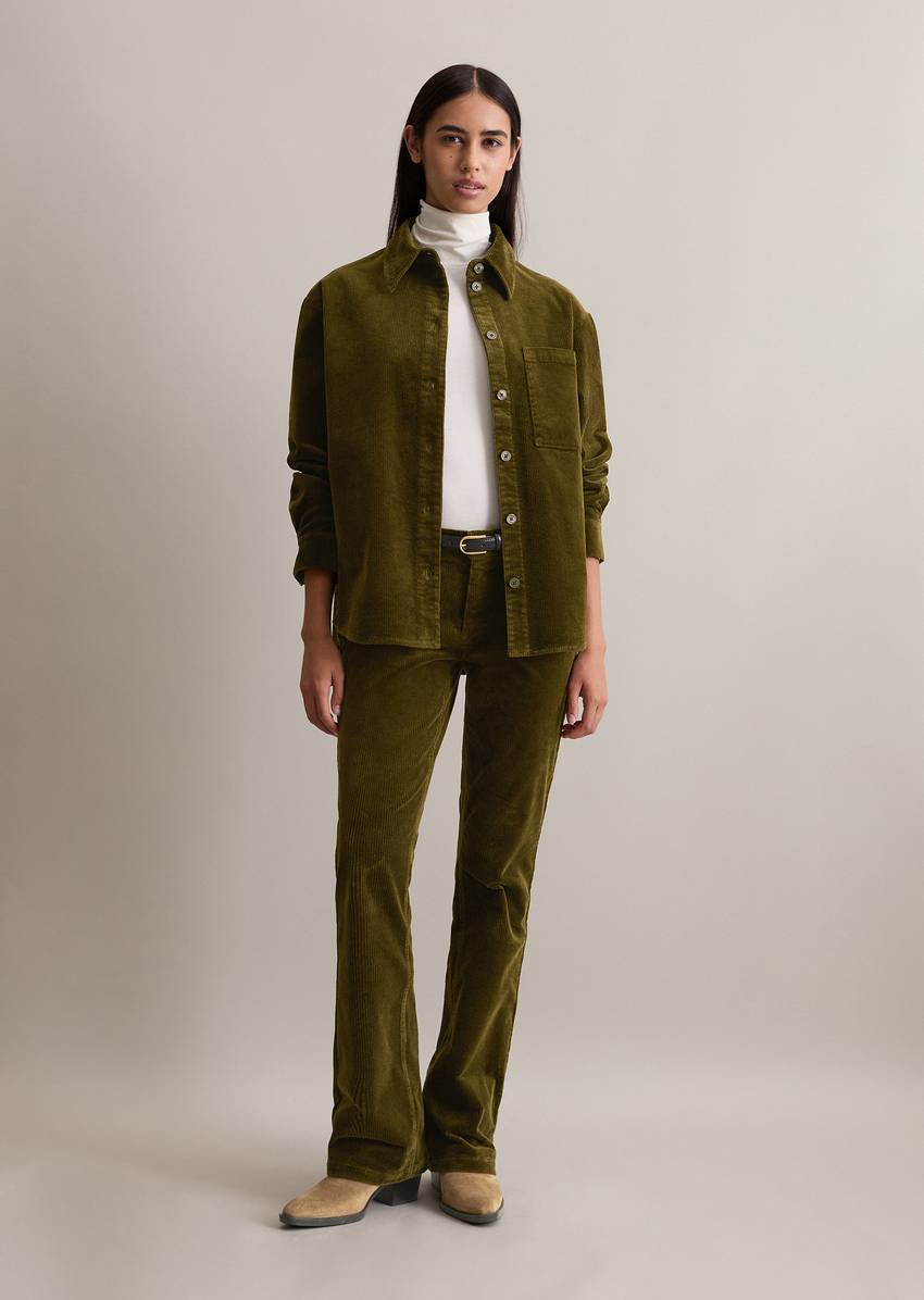 Relaxed blouse made from medium-weight corduroy stretch