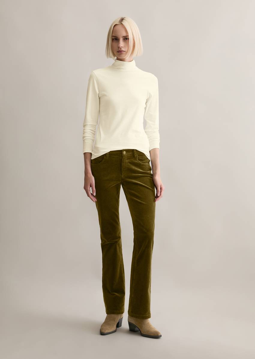 Turtleneck longsleeve slim made from stretchy single jersey