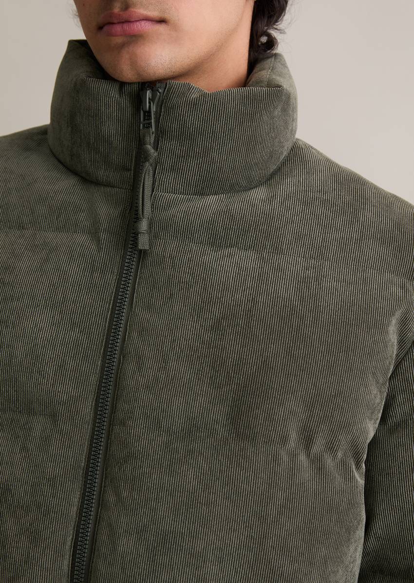 Quilted jacket regular made from soft corduroy
