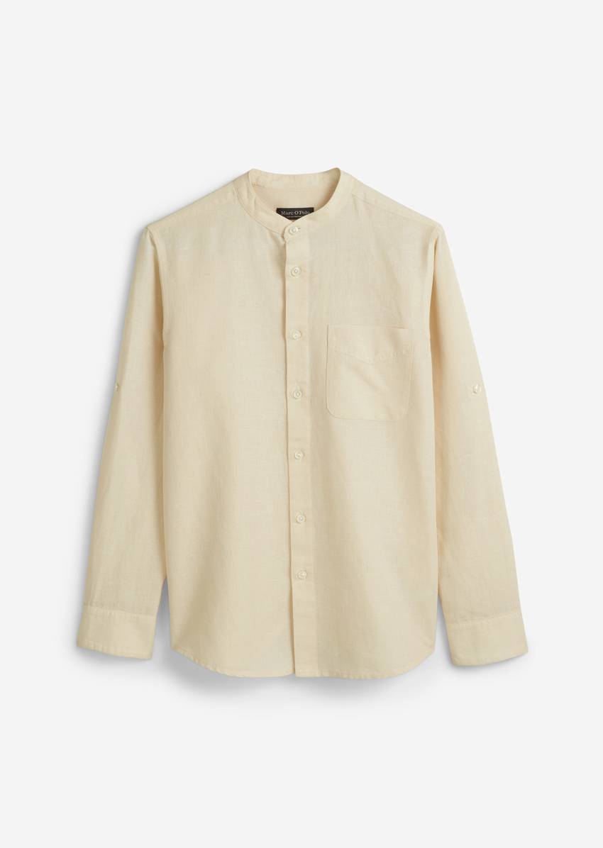 TEENS-BOYS shirt made from a cotton-linen blend