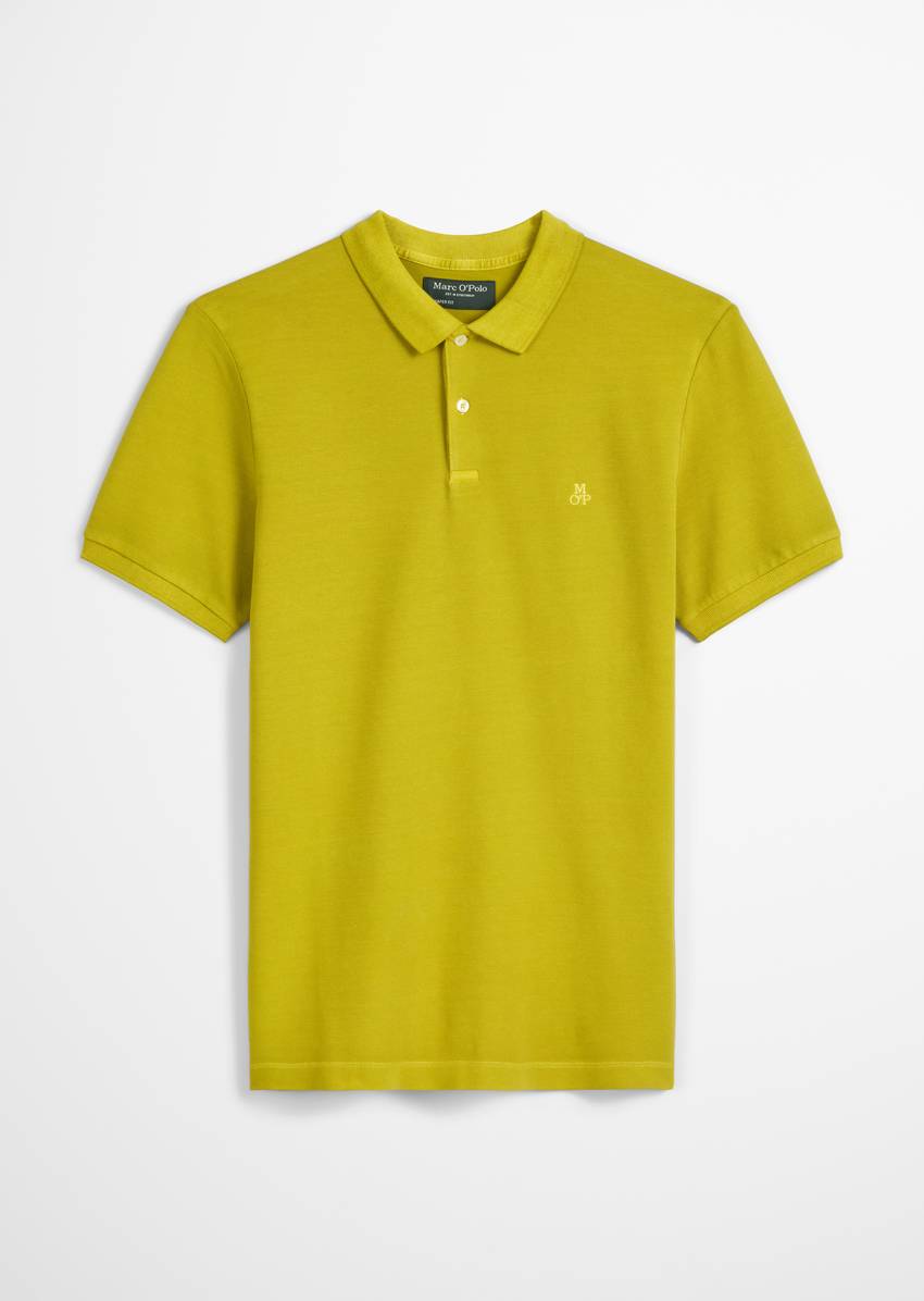 Piqué shaped polo shirt made from organic cotton stretch