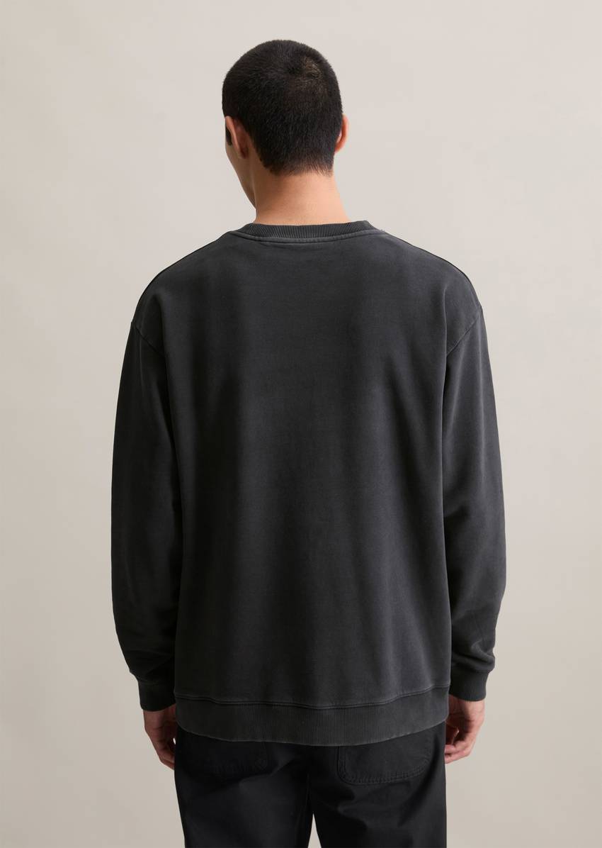 Relaxed sweatshirt made from soft-touch organic cotton