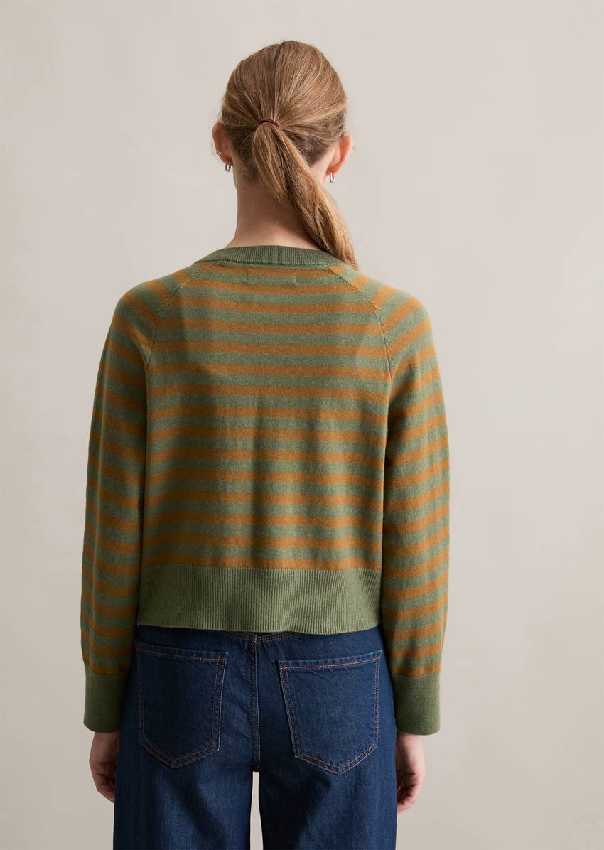 Cardigan regular made from soft cotton stretch