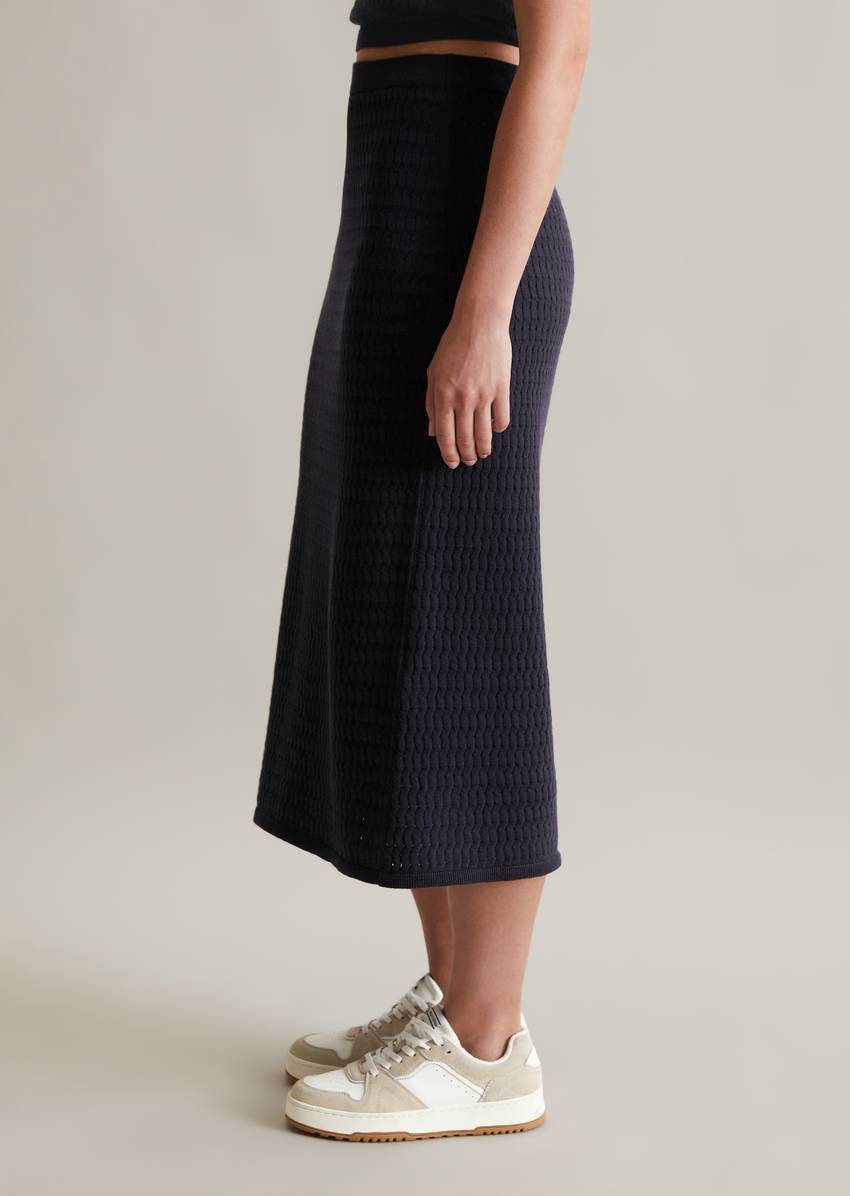 Regular knit skirt made from soft cotton yarn