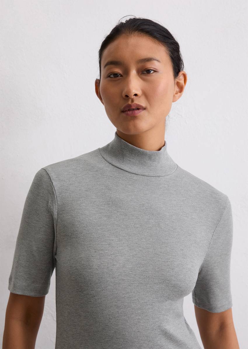 Turtleneck T-shirt slim made from TENCEL™ Modal