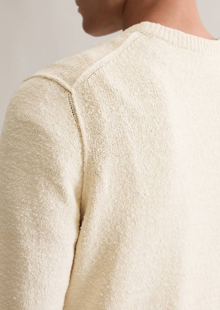 Bouclé knit sweater relaxed made from organic cotton