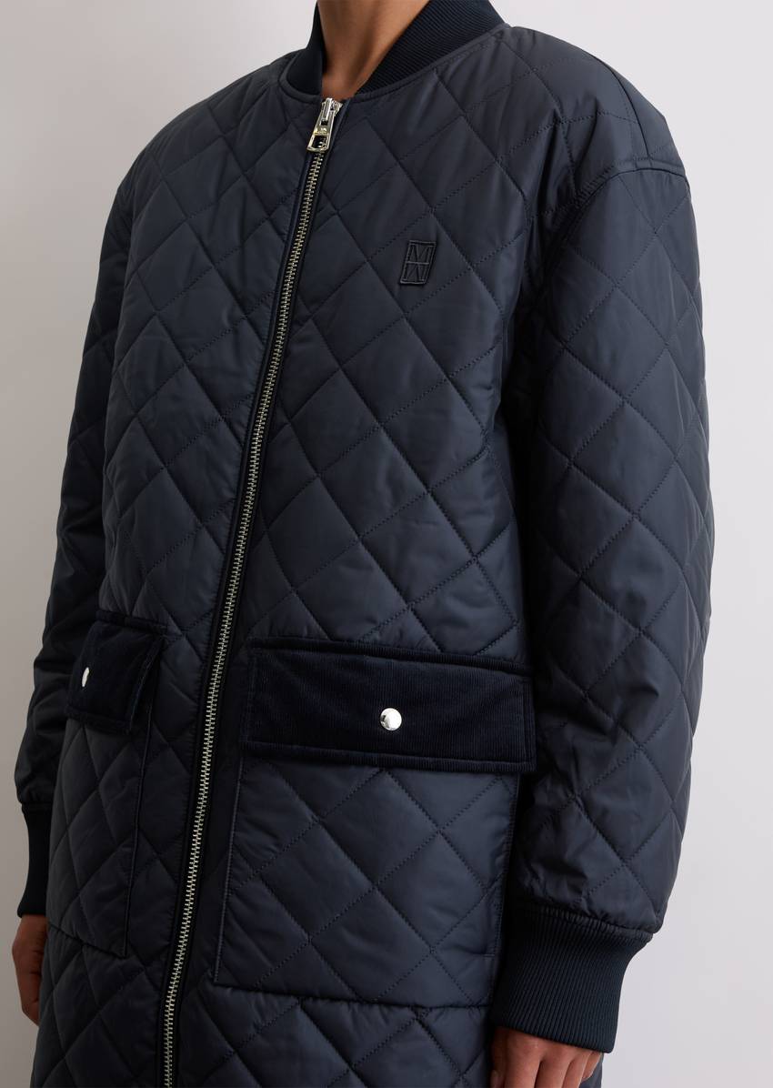 Blouson quilted coat regular made from recycled polyester