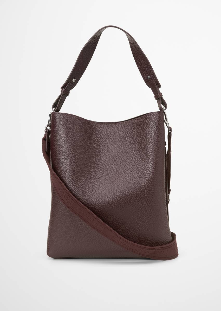 Hobo bag medium made from grained cowhide