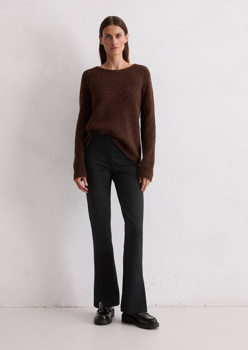 Relaxed jersey pants with wide waistband