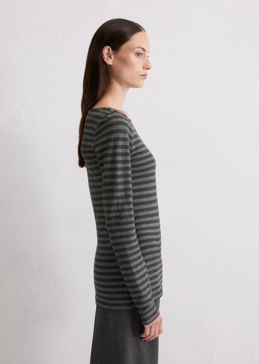 Striped longsleeve regular made from slub jersey