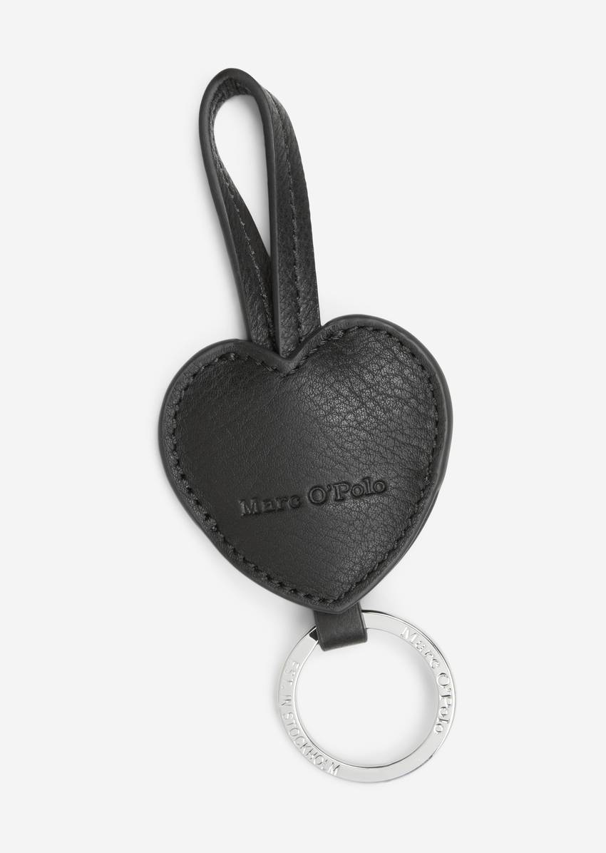 Key fob with leather heart