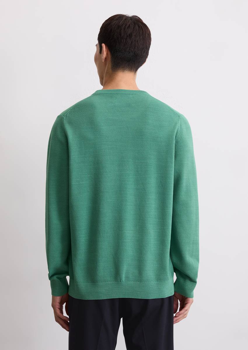 Sweater regular made from organic cotton piqué