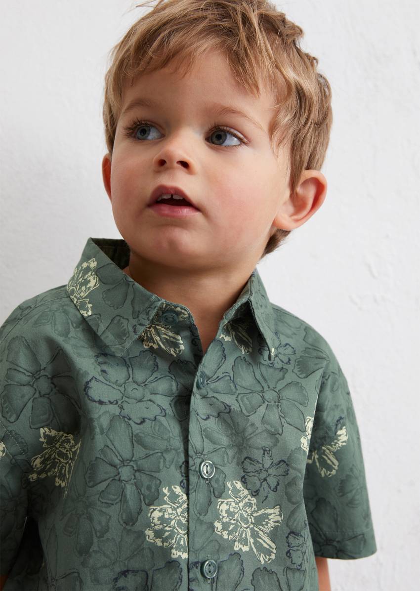 KIDS-BOYS short-sleeved shirt made from pure organic cotton