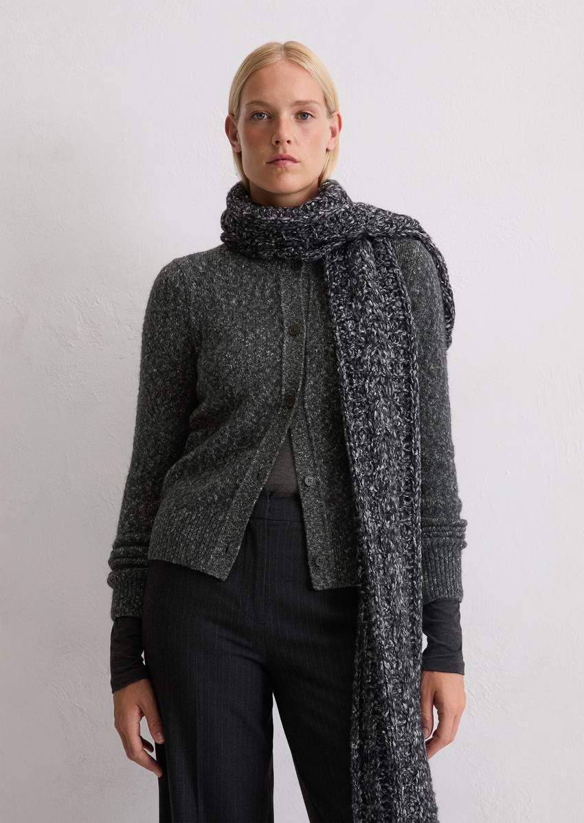 Cardigan slim with cuddly alpaca wool