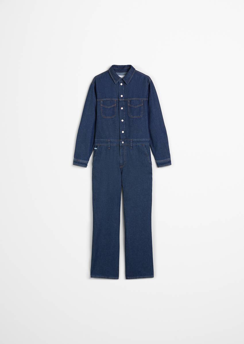 Jeans overall relaxed made from rigid denim