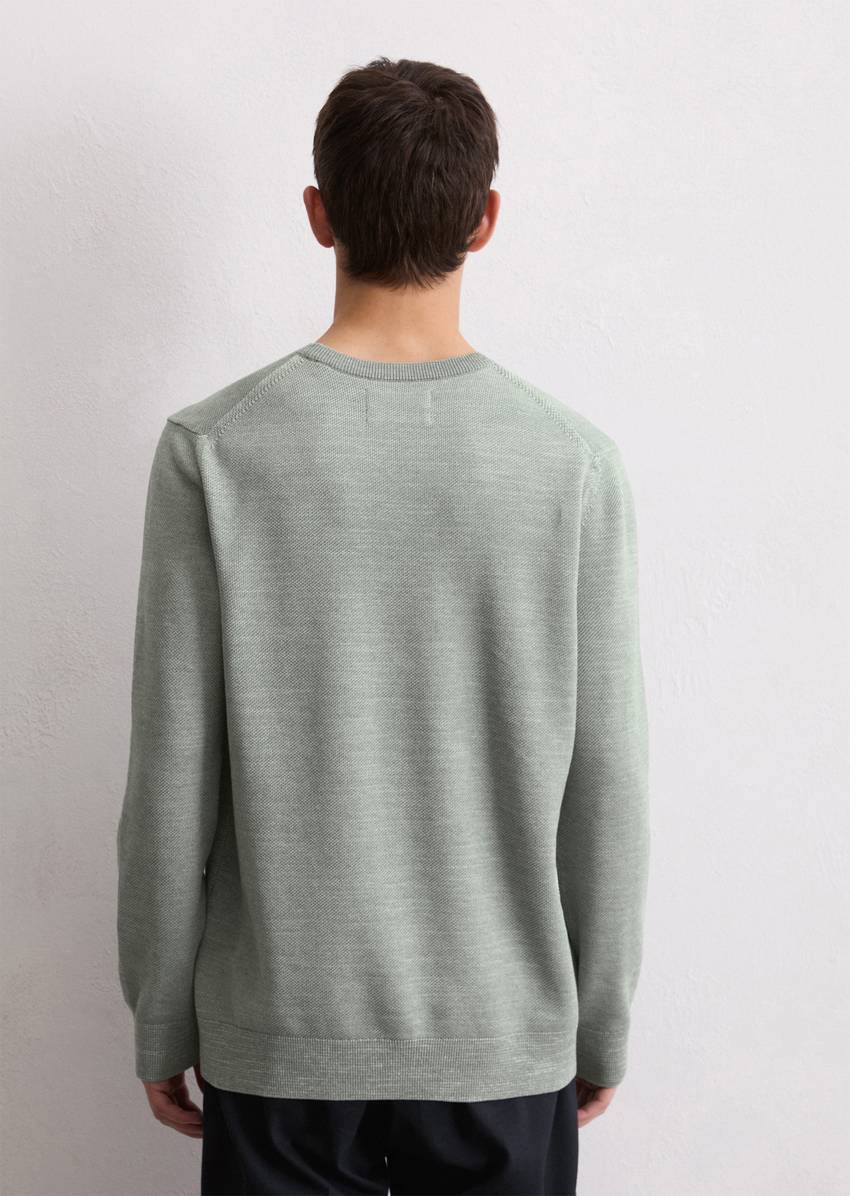 Sweater regular made from organic cotton piqué