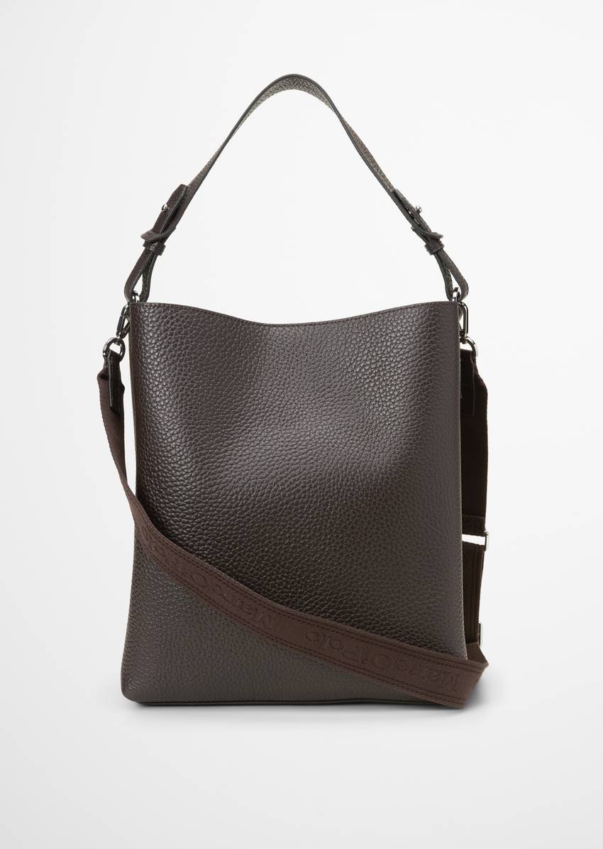 Hobo bag medium made from grained cowhide