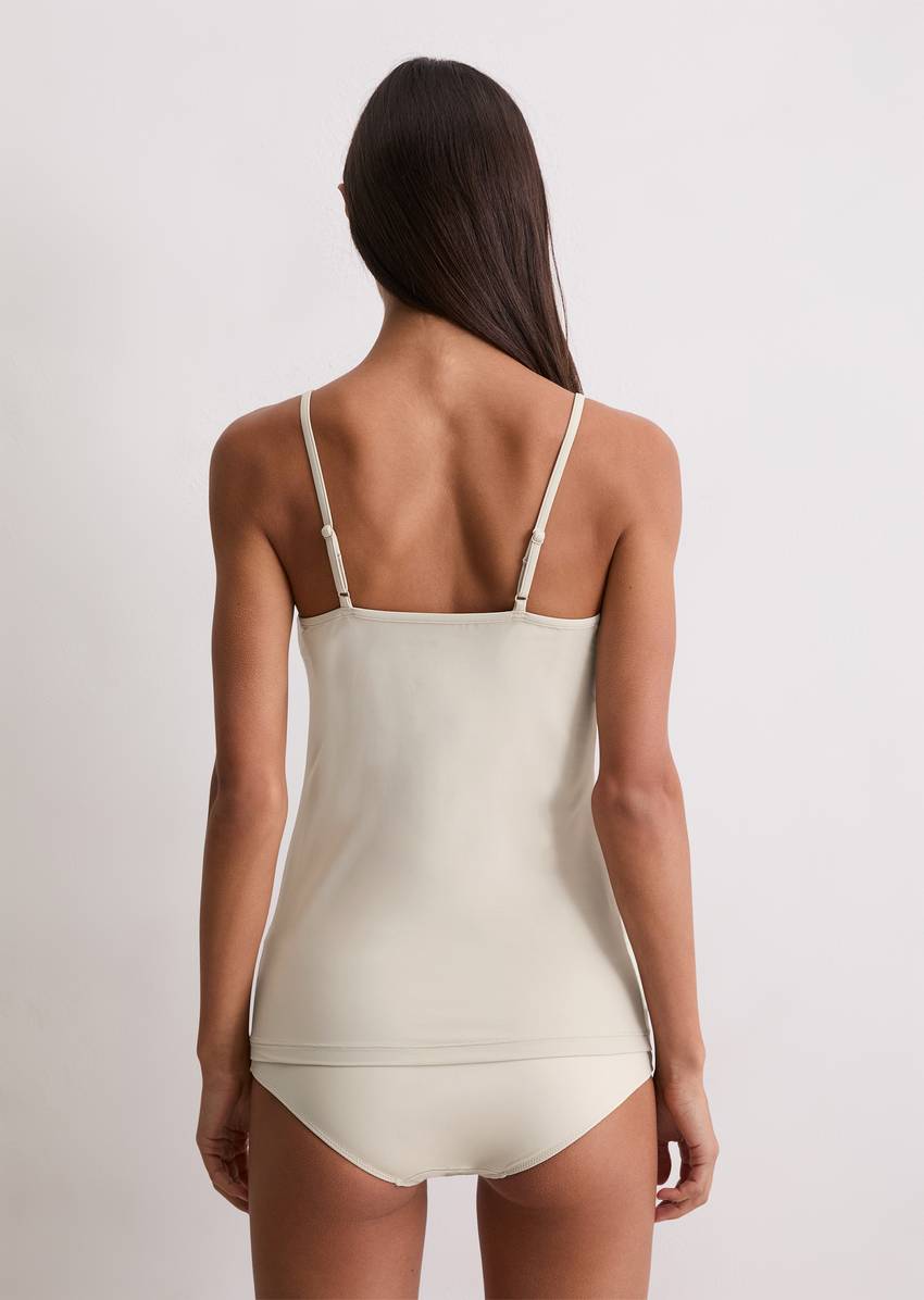 Lounge top with lace details