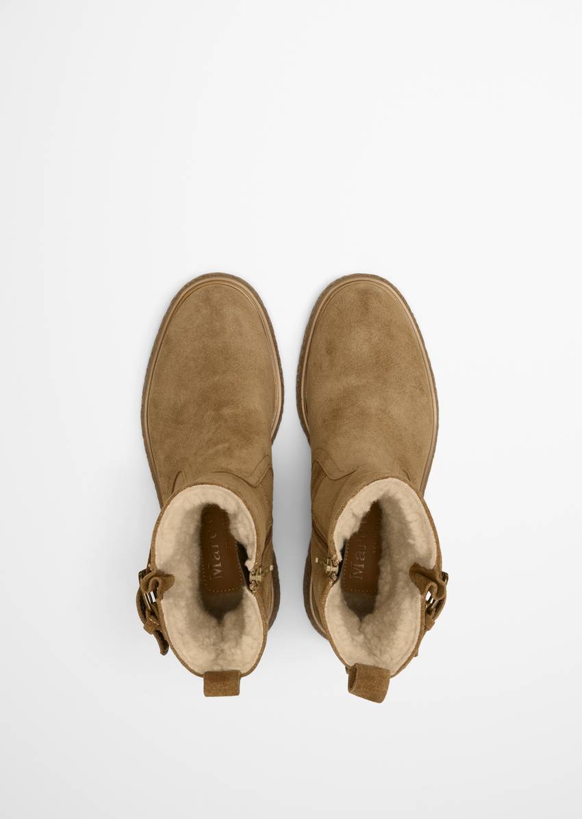 Short shaft boots model Lotta with fluffy warm lining