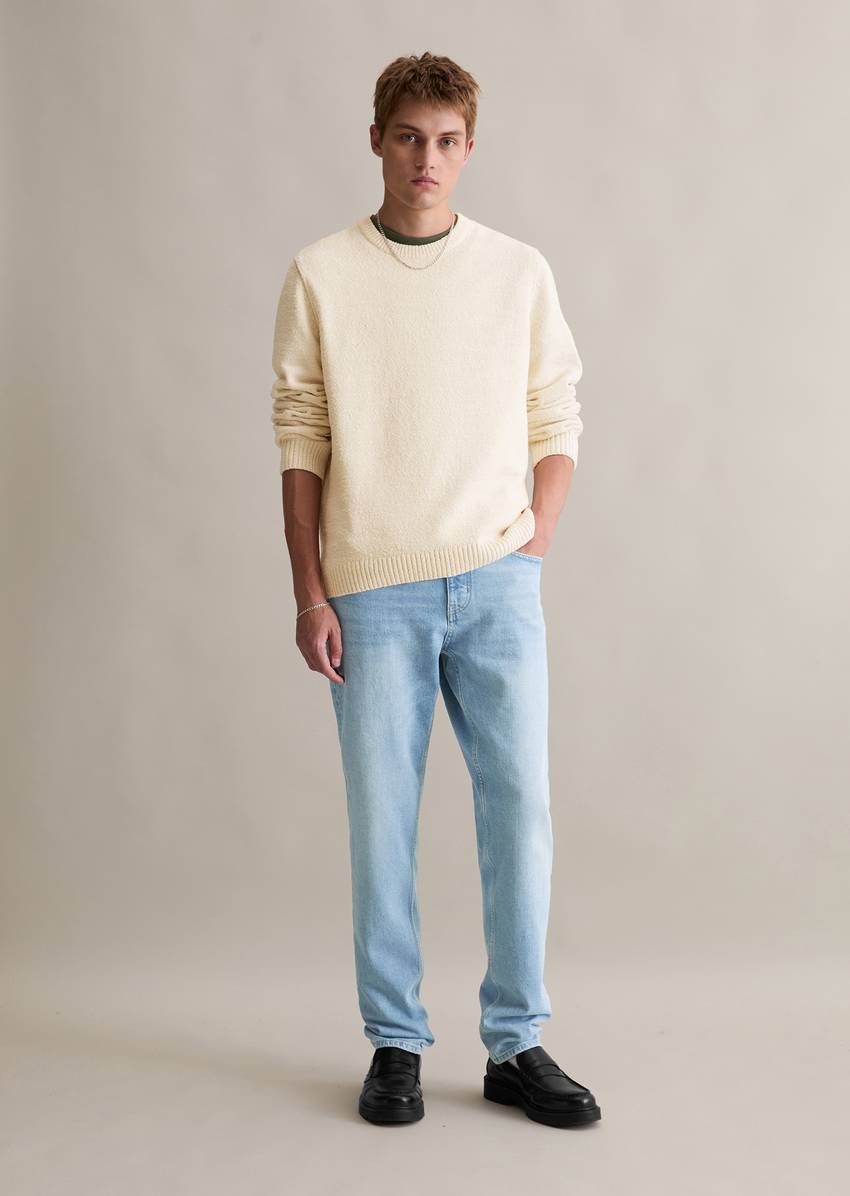 Bouclé knit sweater relaxed made from organic cotton
